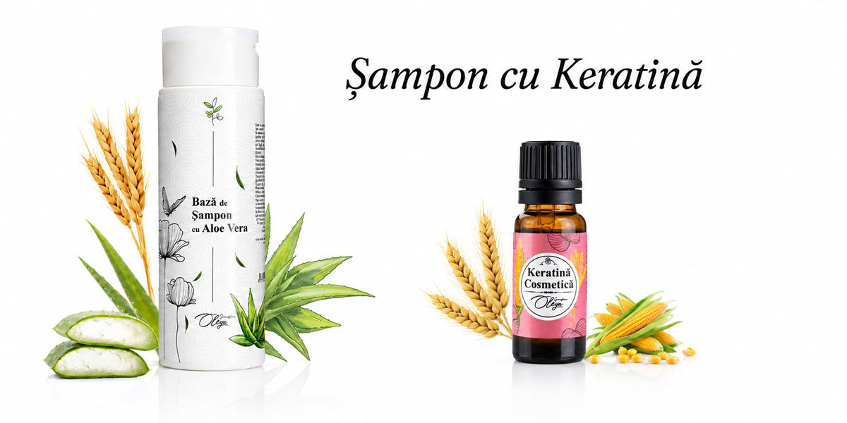 Sampon cu keratina pentru par uscat, deteriorat