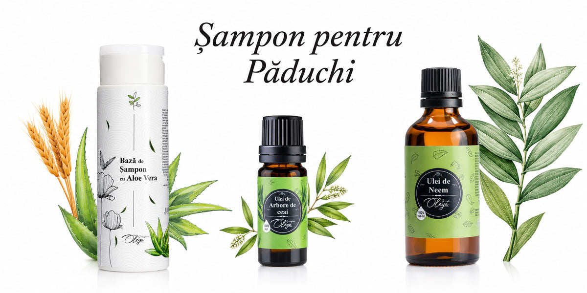 Sampon pentru paduchi cu Ulei Esential de Tea Tree si Neem