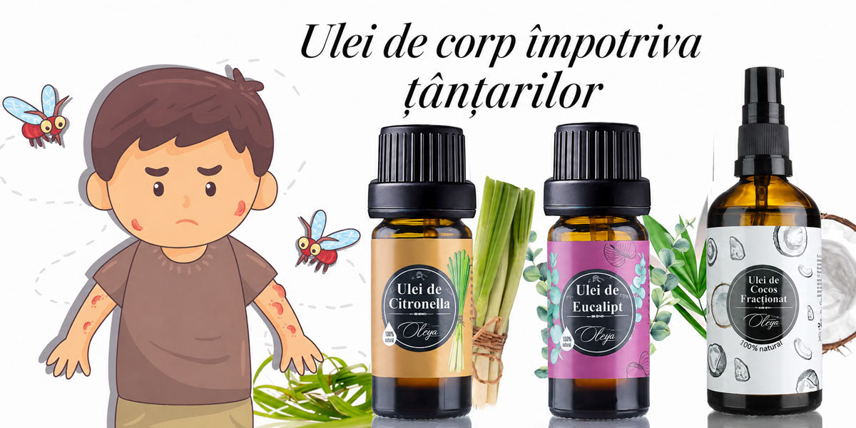 Ulei de corp impotriva tantarilor si insectelor cu Citronella si Eucalipt