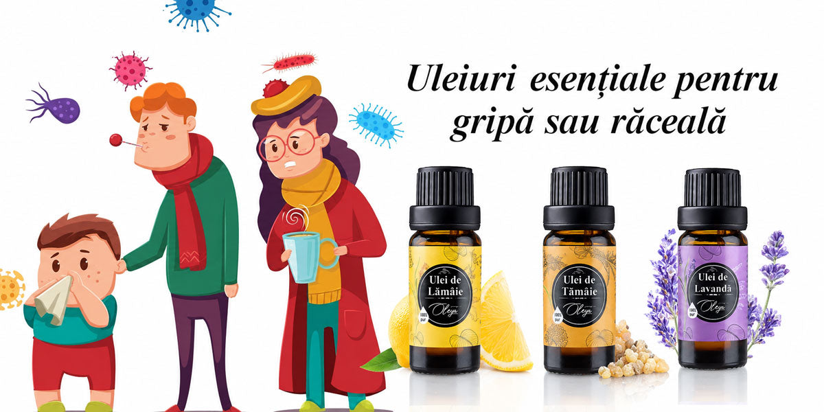 Top 7 Uleiuri Esentiale pentru gripa sau raceala