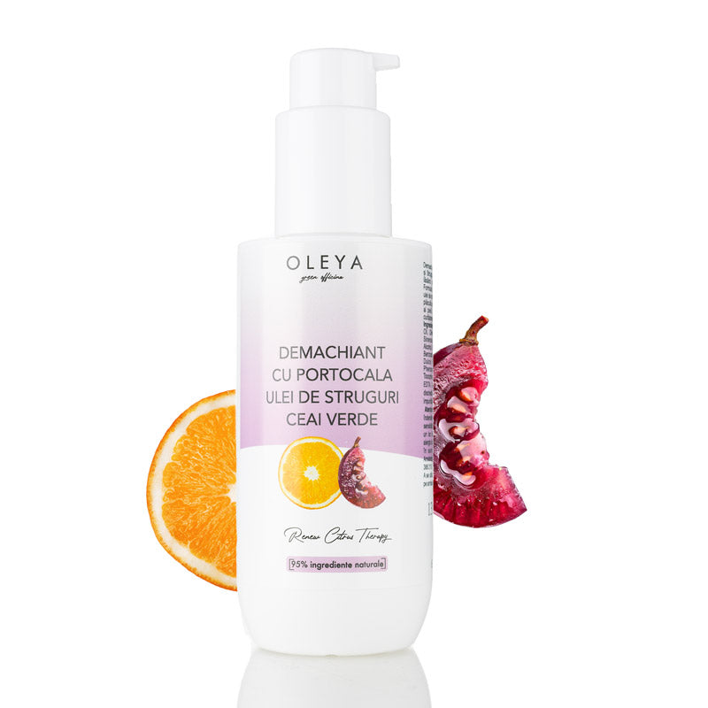 Renew citrus therpy - Lapte demachiant nutritiv cu Ulei de Portocala, Struguri și  Ceai Verde