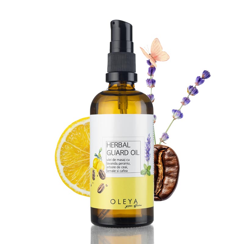 Herbal Guard Oil - Ulei împotriva țânțarilor cu Lavandă, Lamaie, Mentă Creata și Cafea