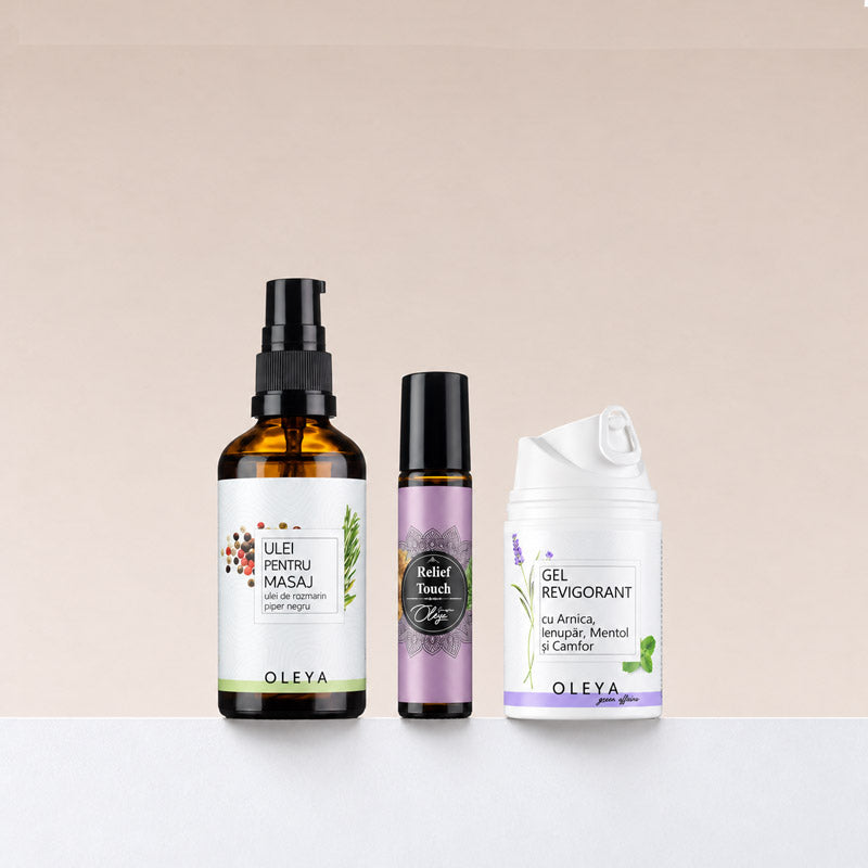 Kit aromaterapie PAIN RELIEF - spate, picioare, suport pentru sistem articular sau muscular
