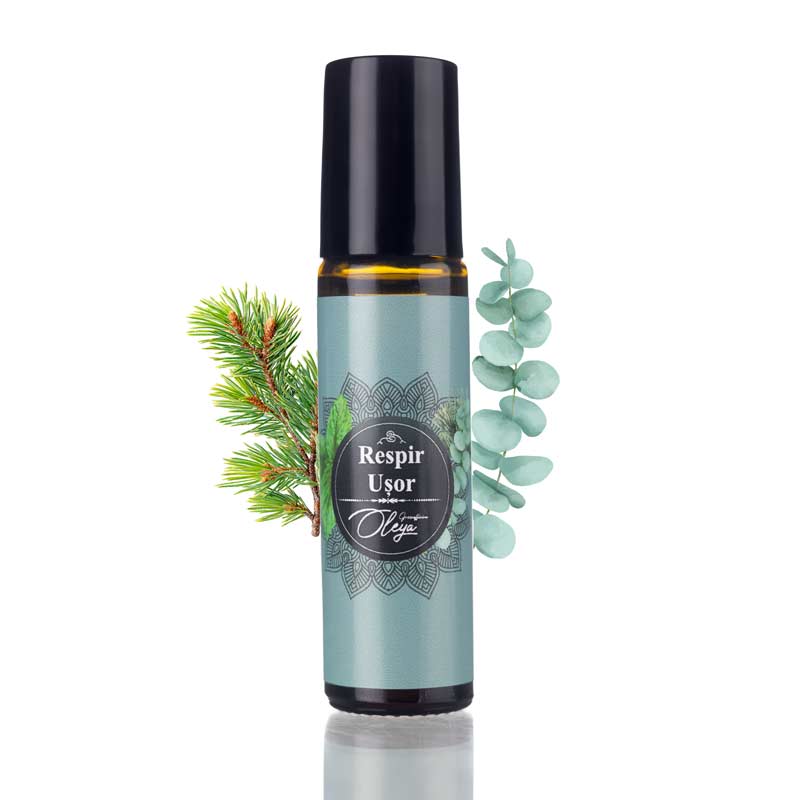 Respir Usor - Roll-on cu Uleiuri Esențiale de Menta, Cedru, Cardamon si Eucalipt