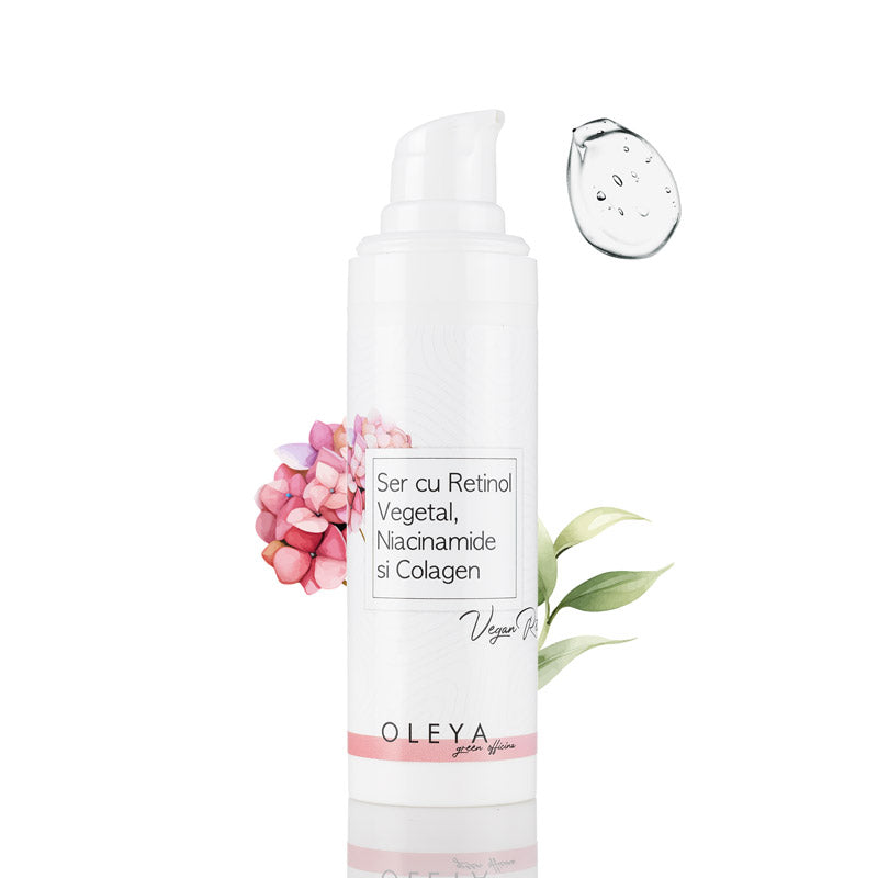 Bio-Retinol Serum- Ser pentru fermitate, elasticitate, antirid cu Retinol vegetal, Niacinamida si Colagen
