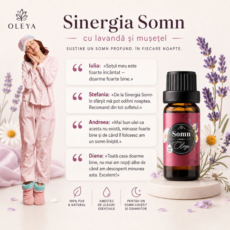 Kit aromaterapie SOMN USOR - relaxare, somn și liniște