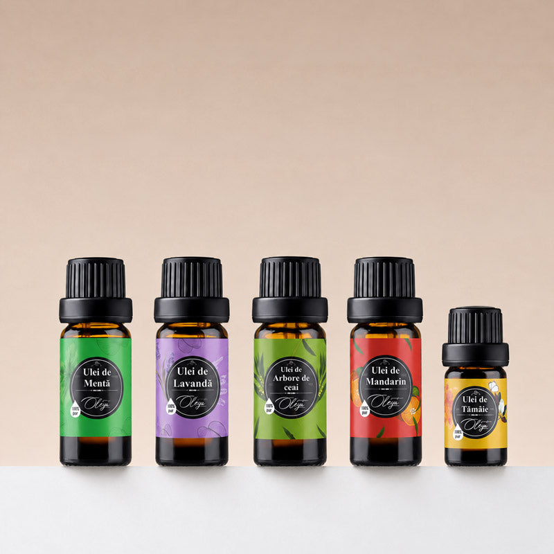 Kit aromaterapie TOP 5 uleiuri esențiale -  trusa aromatică a familiei