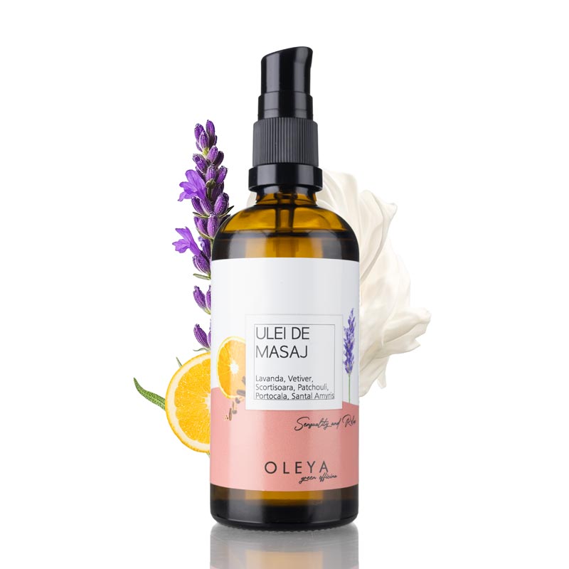 Senzuality and Relax - Ulei de masaj afrodisiac/relaxant cu Lavandă, Vetiver, Patchouli, Portocala și Santal
