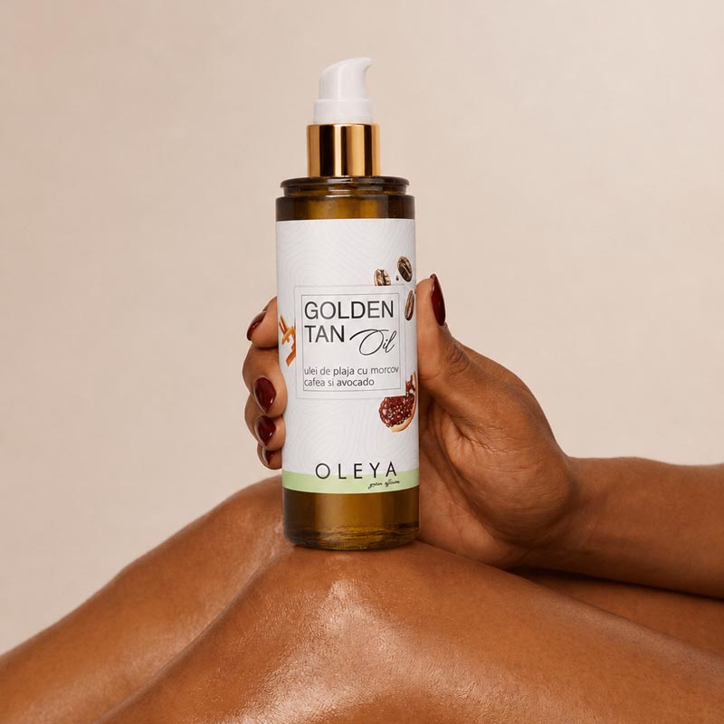 Golden Tan Body Oil - Ulei de plaja cu avocado, caroten și cafea