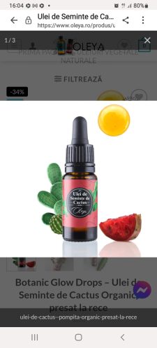 Botanic Glow Drops - Ulei de Seminte de Cactus Organic, presat la rece photo review